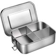 thumbnail image 1 of Fiambrera de acero inoxidable a prueba de fugas, diseño duradero y resistente a las grietas, recipiente ecológico de calidad alimentaria para uso diario, 3 compartimentos para mantener los alimentos, 1 of 7