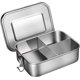 thumbnail image 1 of Fiambrera bento de acero inoxidable, fiambrera bento de 1200 ml para niños y adultos, fiambrera de metal con 3 compartimentos y sello de silicona, 1 of 7