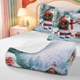 thumbnail image 4 of Manfei Retro Xmas Christmas Tree Quilt King,Winter Holiday King Coverlet Set,3-Piece,1 Bedspread and 2 Pillowcases, 4 of 7