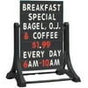 AARCO Products ROC-6 The Rocker- deluxe double sided sidewalk sign with black changeable letterboard
