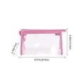 thumbnail image 3 of Linnome Transparent PVC Stationery Bag Waterproof Large Capacity Pencil Pouch - Clear Triangular Teens Pen Bag with Zipper & Loop - Exam Office Travel Makeup Organizer Case, 3 of 6