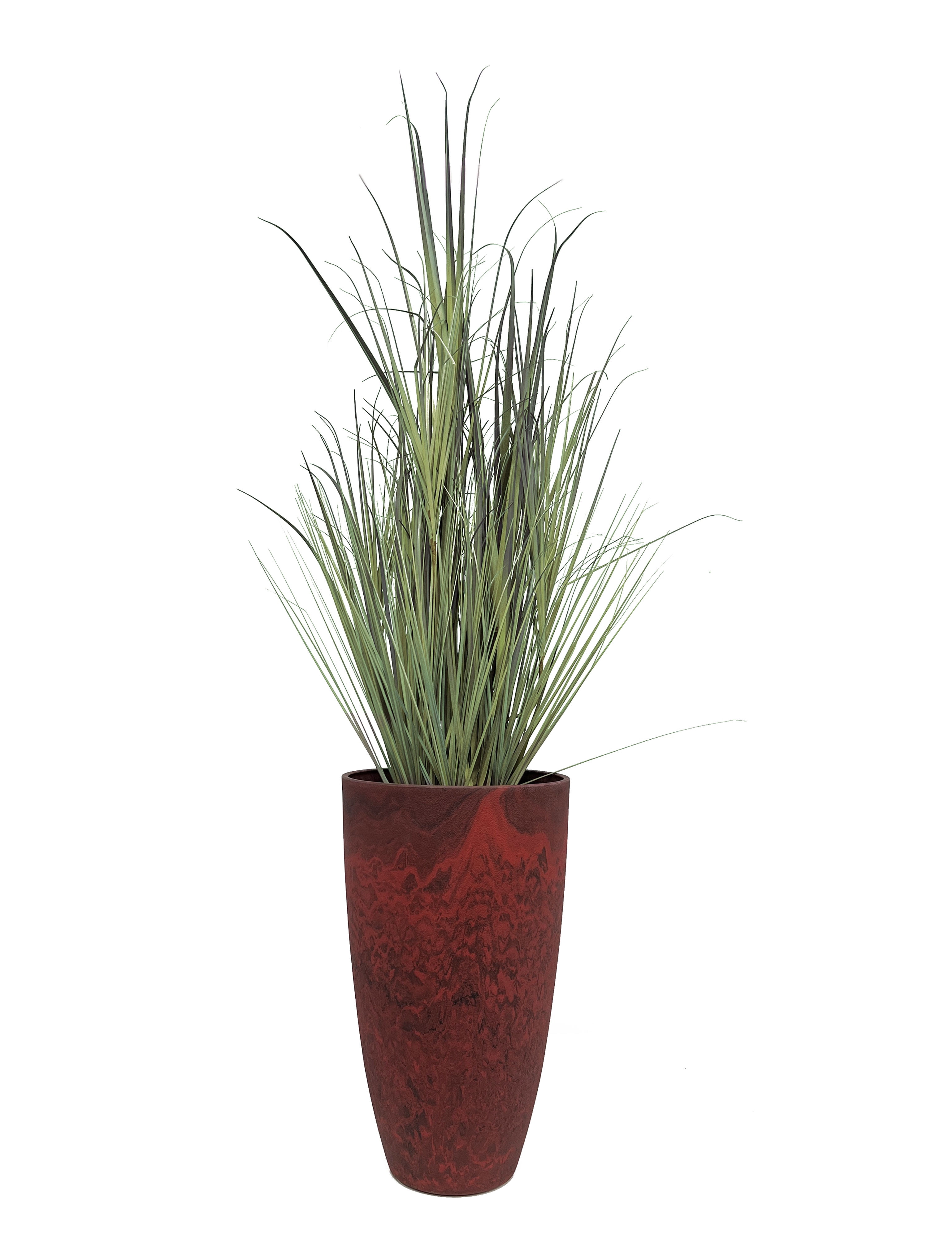 Acerra Curved Vase Planter, 11.5" x 20"H, Red