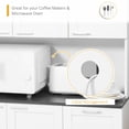 thumbnail image 4 of 71" High Gloss White Kitchen Pantry Cabinet with Hutch & Adjustable Shelves | Storage Buffet for Living Room, Dining Area & Entryway, 4 of 7