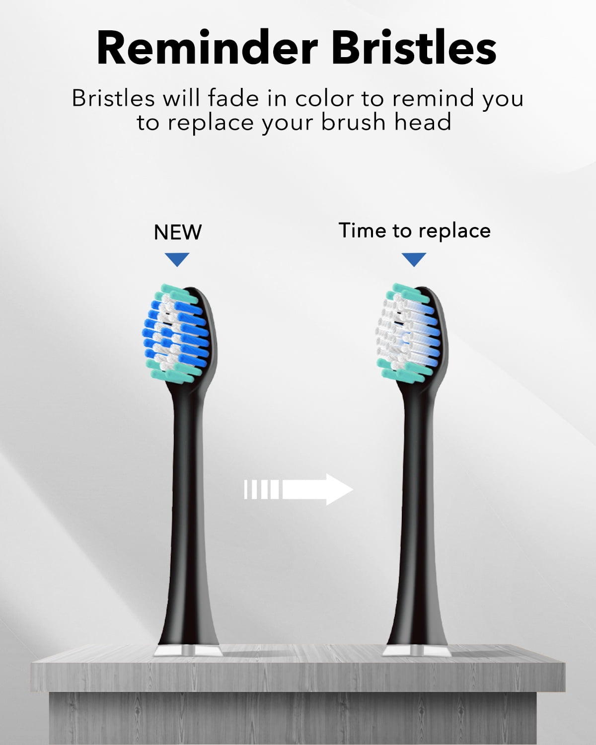 MySmile Rechargeable Sonic Electric Toothbrush for Adults, Enamel Safe Toothbrush, 6 Replace Heads 5 Deep Cleaning Modes, Black