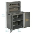 thumbnail image 2 of ECR4Kids Wooden Pretend Play Kitchen Storage Cupboard for Kids, Montessori Playset, Grey Wash, 2 of 9