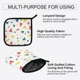 thumbnail image 3 of Yayeee Oven Mitts and Pot Holder Set of 2 Heat Resistant Kitchen Gloves Baking Hot Pad, Retro Shapes, 3 of 5