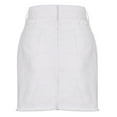thumbnail image 5 of adviicd Women's High Waisted Casual Button Front Bodycon Mini Skirt A-line Pleated Skater Skirts with Pockets (White, XL), 5 of 9
