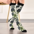 thumbnail image 5 of FORMRS Womens Knee High Socks Casual Long Thick Travel Daily Wear, 2 Pairs, Navy Flower, 5 of 6