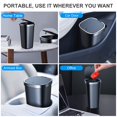 thumbnail image 3 of Cubo de basura para coche xuenair Mini con tapa, portavasos, 800 ml, color negro, 3 of 8