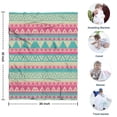 thumbnail image 4 of Pink and Blue Triangle Pattern Blanket,Comfortable Soft Flannel Throw Blanket,All Season,Warm Lightweight Blankets for Sofa Bed Couch Living Room Chair,30"x40", 4 of 4