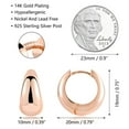 thumbnail image 6 of Lancharmed Rose Gold Plated Earrings for Womens Trendy,Gradient Rings Earring Sisters Gifts form Sister, 6 of 9
