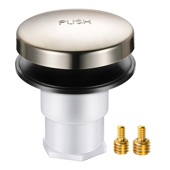 SUPPLYGIANT Tip Toe Bath Drain Kit Replacement, 5/16 or 3/8 Drain Stopper, Nickel Plated Finish