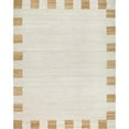 thumbnail image 2 of Hauteloom Rocio JModern Hand Woven Natural Fiber Jute Area Rug - Contemporary Geometric Checkered Carpet for Living Room, Bedroom, Dining Room - Cream, Tan - 8' x 10', 2 of 6