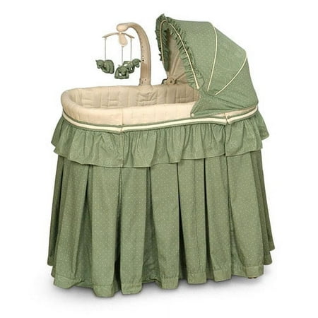 Simplicity 3-in-1 Convertible Bassinet with Mobile & Soothing Vibrations, Moss