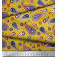 thumbnail image 3 of Soimoi Poly Georgette Fabric Artistic Paisley Print Sewing Fabric Yard 42 Inch Wide, 3 of 3