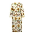 thumbnail image 4 of Yuyamidu Horse Robes for Women Plus Size L Sexy Long Sleeves Bathrobe Sleepwear Chicken Kimono Dress Lightweight Long Nightgown Sunflower Dressing Gown Robe, 4 of 7