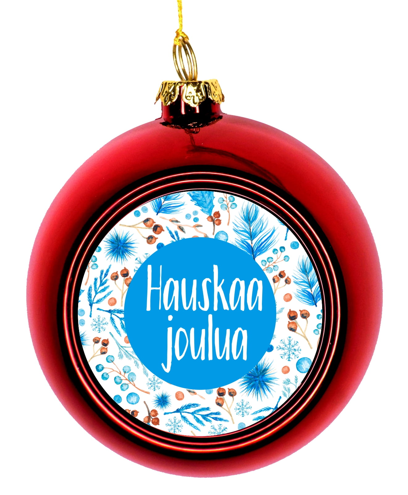 Finland Finnish Hauskaa joulua Merry Christmas Tree Ornaments Ornament