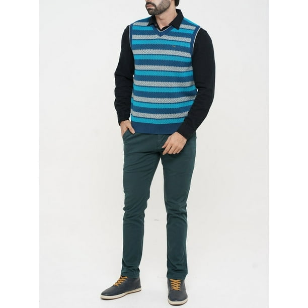Pull homme turquoise hotsell