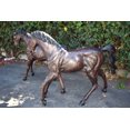 thumbnail image 6 of Nifao Pair Of Very Detailed Young Horses, Foals, Bronze Statues – Garden Outdoor Decor Sculpture, 56"L x 50"W x 47"H, 6 of 10