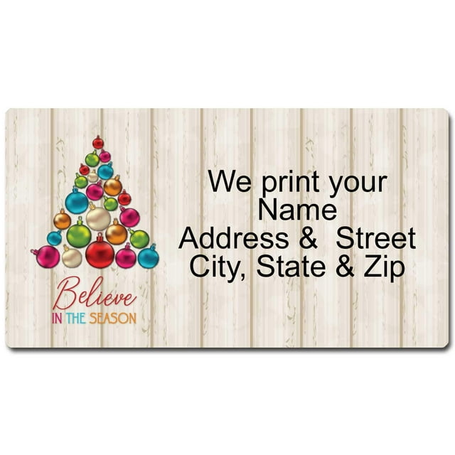 Believe in The Season Christmas Address Labels (Believe) - Fun Modern Christmas Return Address Label