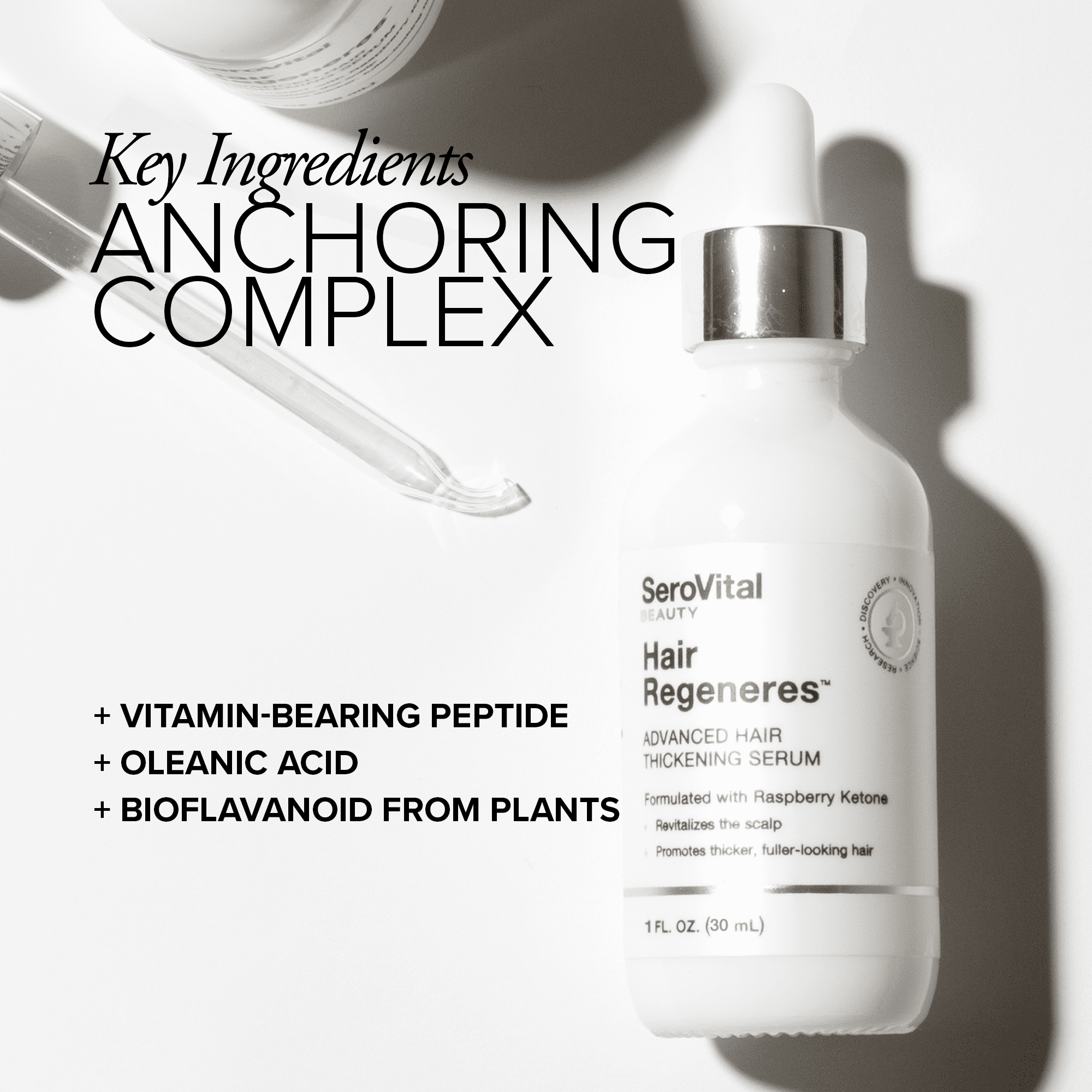 SeroVital Hair Regeneres Advanced Hair Thickening Serum - Nourish Scalp Environment - VISIBLY TRANSFORMS YOUR HAIR