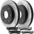 thumbnail image 2 of JADODE 261.5mm Front Brake Kits Premium Drilled Slotted Brake Rotors Disc Ceramic Pads w/Cleaner Fluid Replacement for GMC Sierra 1500 Yukon XL 1500, Chevrolet Silverado Avalanche Suburban 1500 Tahoe, 2 of 7