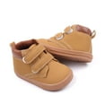 thumbnail image 5 of Otqutp Children Boys Girls Round Toe Sneakers 0-24 Months Children's Toddler Shoes Anti Slip Light Comfortable Shoes Toddler First Walker Crib Shoes(Brown,18-24 Months), 5 of 8