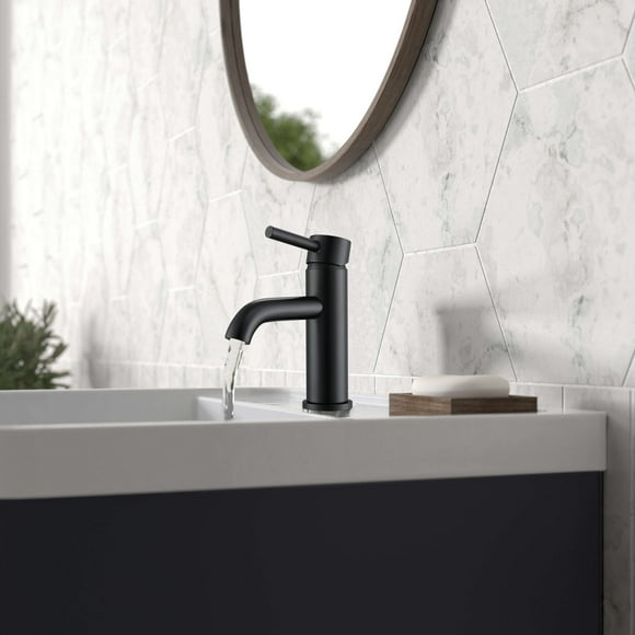 Ancona Valencia Series Single Lever Bathroom Faucet in Matte Black