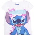 thumbnail image 4 of Disney Girls 3-Pack Short Sleeve T-Shirts, Casual Clothing for Toddlers and Kids - Stitch, 4 of 4