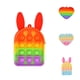 thumbnail image 1 of Push Bubble Coin Purse Juguete De Descompresión De Silicona Rainbow Love Y Bunny Ears Bolsa De Almacenamiento Para Adultos Y Niños Advancent AP006671-02, 1 of 6