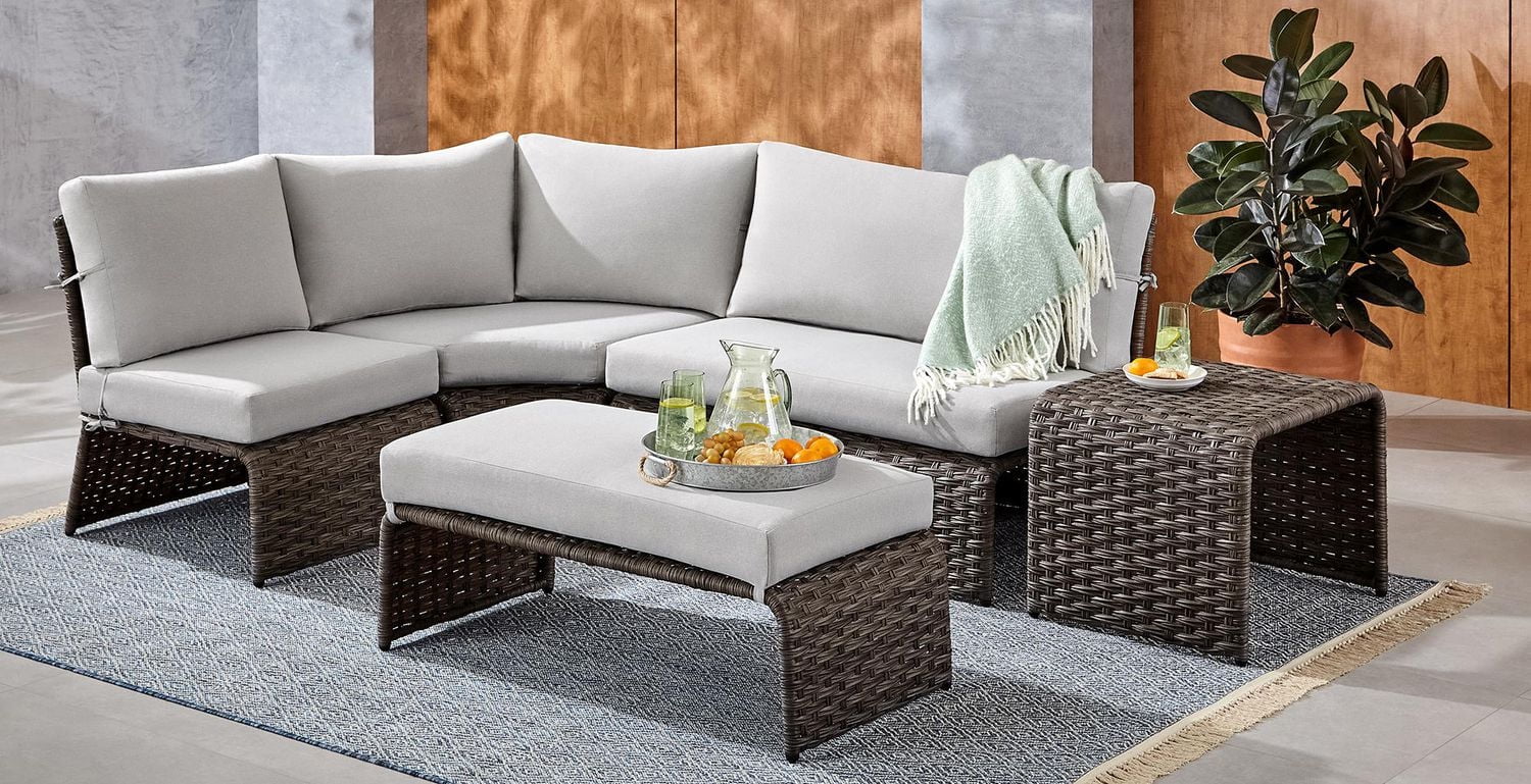 HOMETRENDS Tala 5-Piece Patio Sectional Set - Grey