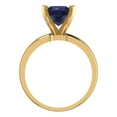 thumbnail image 4 of Clara Pucci 14K Yellow Gold 2ct BlueSapphire Solitaire Ring for Women, 4 of 8