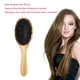 thumbnail image 3 of Cepillo de pelo Blue ZOO Mango de bambú natural Cerdas de jabalí Antiestático TFixol Peine, 3 of 7