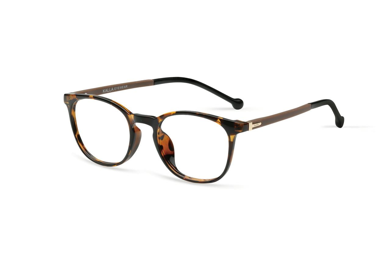KALLA, KC8152C15B - Eyeglasses Tortoise Trapezoidal Unisex Optical Lightweight Glasses Frame for Prescription Lens KALLA, KC8152C15B - Eyeglasses Tortoise Trapezoidal Unisex Optical Lightweight Glasses Frame for Prescription Lens