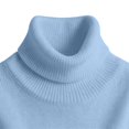 thumbnail image 6 of Yigetop Women's Cable Knit Turtleneck Sweater Soft Cozy Long Sleeve Pullover Casual Tops Warm Knitwear for Fall Winter Daily Wear Sky Blue S, 6 of 6