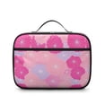 thumbnail image 2 of Geometric Flower and Dahlia Pink Insulated Lunch Bag Teens,Bento School Lunch Bag for Teens for Work,Picnic or Travel 10.6x7.7x4.3 Inches,12 Can Capacity, 2 of 6
