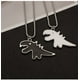 thumbnail image 2 of Collar de dinosaurios lindo regalo de los niños collar de acero de titanio para las mujeres hombres parejas a juego mejor amigo regalos de joyería, 2 of 5