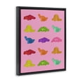 thumbnail image 2 of Stupell Industries Contemporary Dinosaur Candies on Pink Black Floating Frame Canvas Art, 25 x 31, by LISH Creative, 2 of 8