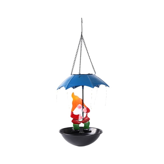 Solar Powered Birds Feeder Suitable for Outdoor Gardens and Patios Metal Crafts Birds Feeder Wrought Iron Birds Feeder