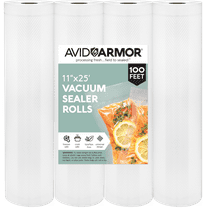 Avid Armor 11"x25' Vacuum Sealer Rolls, 4 Rolls, BPA-Free Food Saver Bags for Food Storage