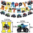 thumbnail image 2 of Guirnalda de cumpleaños BHNACIER decoración para fiesta de Monster Truck, 2 of 6