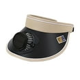 thumbnail image 4 of Sombrero de visera con ventilador incorporado, sombrero de protección solar con energía Solar para pesca y vacaciones Negro Caqui, 4 of 8