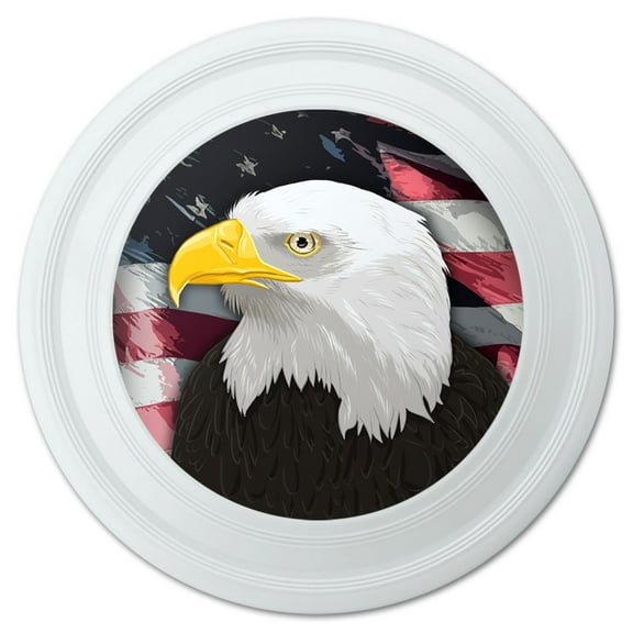 American Bald Eagle Flag USA Patriotic Novelty 9" Flying Disc