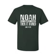 thumbnail image 2 of Wild Bobby Noah Was A Conspiracy Theorist Inspirational/Christian Men Graphic Tee, Forest Green, X-Large, 2 of 5