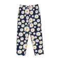 thumbnail image 4 of Goofa Daisy Floral Printed Soft Pajama Pants for Women, Wide Leg Comfy Casual Lounge Yoga Pants-Small, 4 of 9