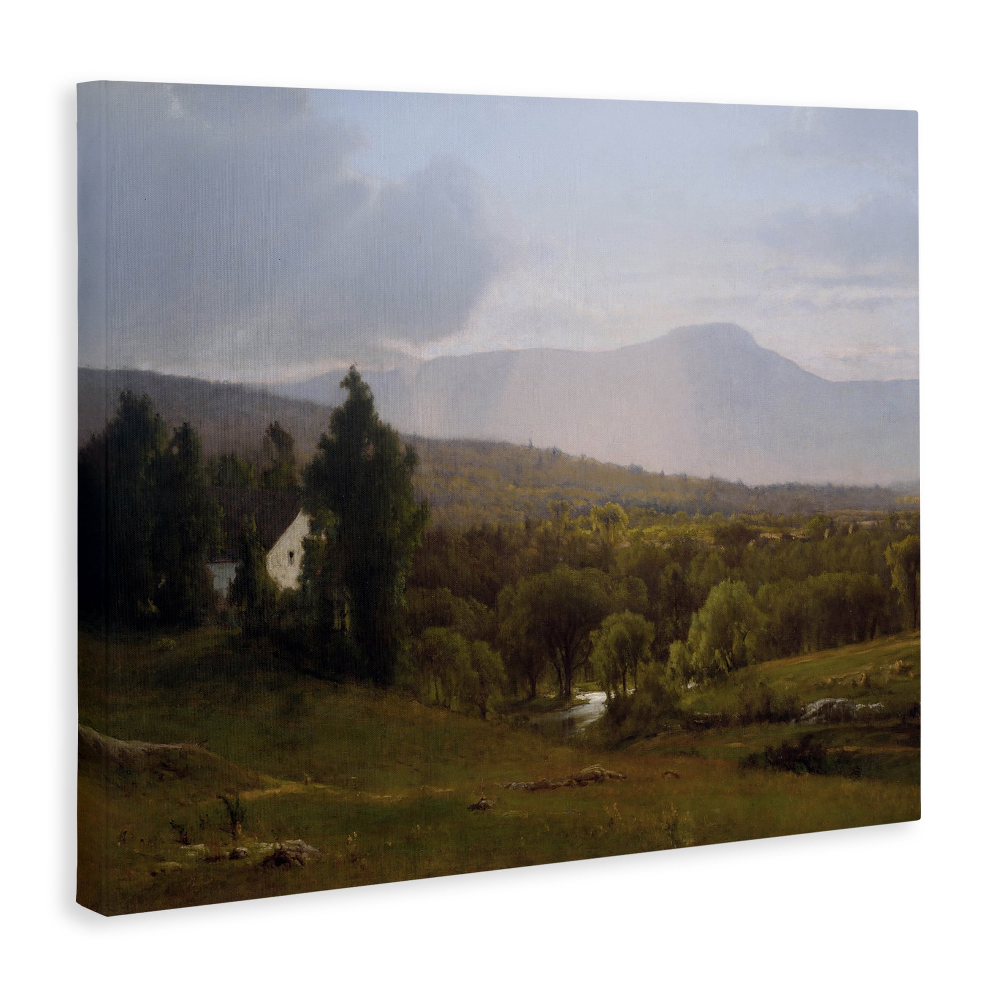 Cabins in Peaceful Vista Canvas Wall Art, design by Lettered and Lined