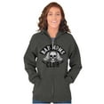 thumbnail image 3 of Bad Moms Club Funny Mothers Day Skull Zip Hoodie Sweatshirt Women Brisco Brands S, 3 of 6
