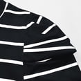 thumbnail image 3 of Rezuofi 1 Pcs Women's Short Puff Sleeve Knit Tops 2025 Trendy Crewneck Striped T Shirts Casual Summer Blouses, 3 of 8
