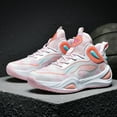 thumbnail image 2 of JAJAHO Kids Sneakers For Girls Boys Lace Up Non-Slip Basketball Running Shoes Breathable Comfort Shoes, 2 of 3
