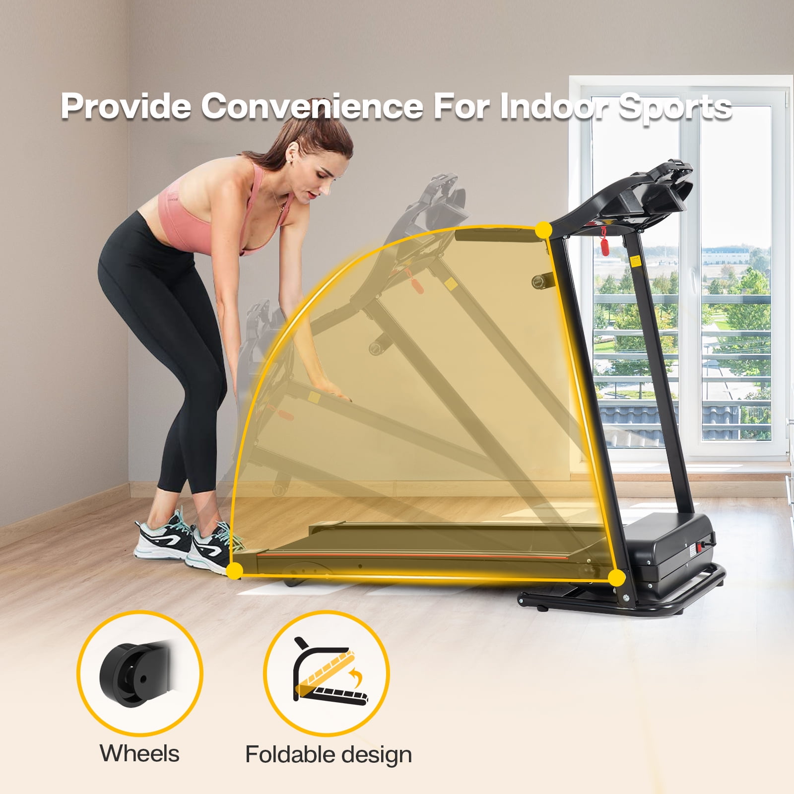2022 Electric Treadmill Bluetooth Adjustable Incline 12 Auto Programs 265 lb Weight Walmart